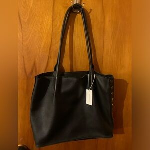 Hammitt Oliver Pebble Leather Black Tote with dust bag  New!